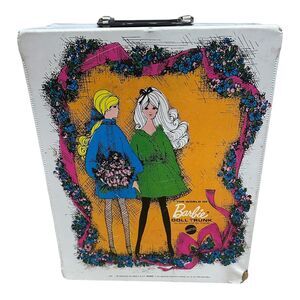 Vintage 1968 Mattel The World of Barbie & Friends Doll Storage Case Trunk White